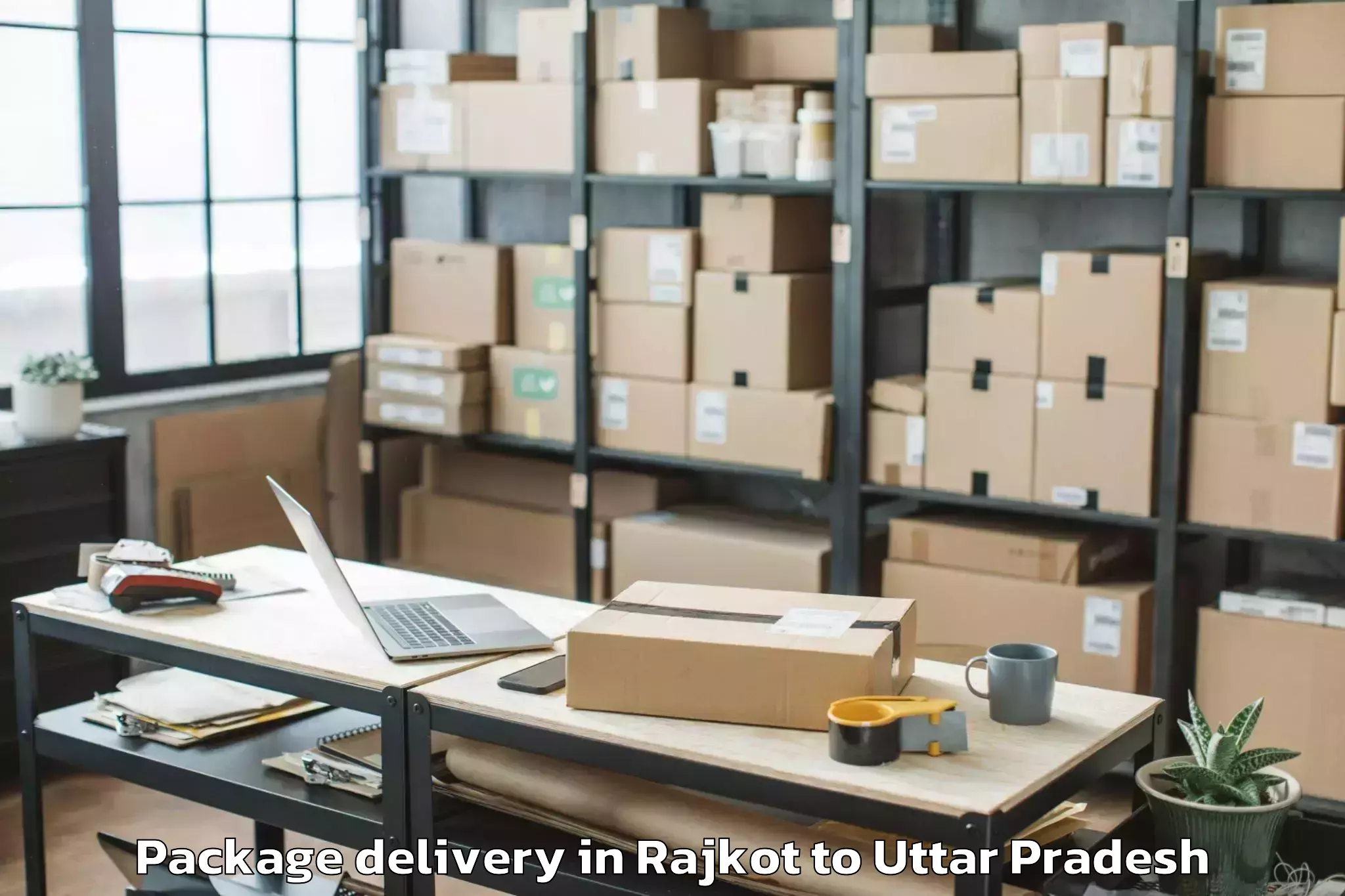 Hassle-Free Rajkot to Miranpur Katra Package Delivery